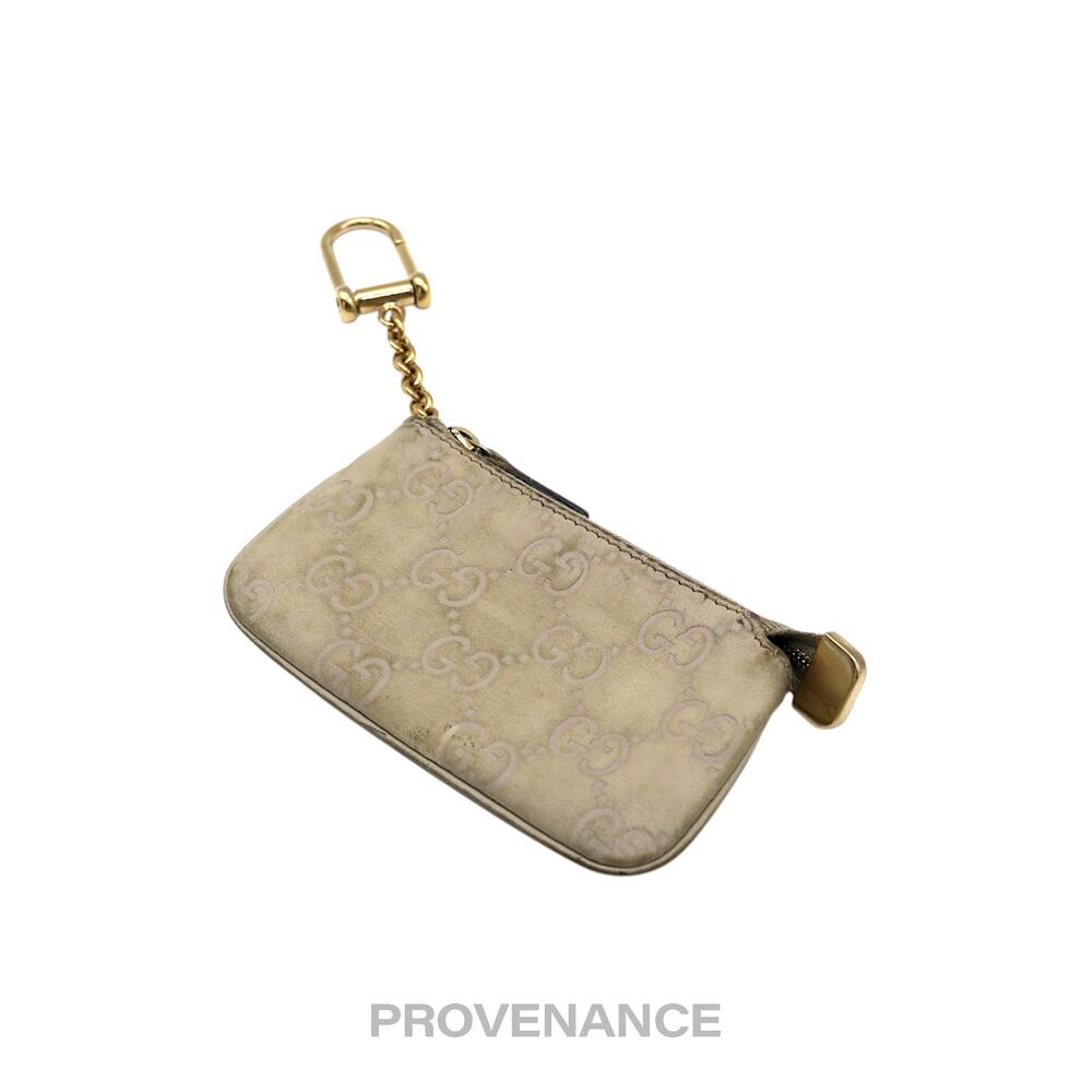 🔴 Gucci Key Pouch Cles - Ivory Chalk GG Guccissima Leather - Picture 3 of 8
